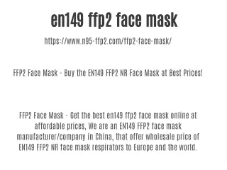 en149 ffp2 face mask