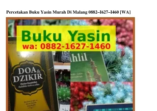 Percetakan Buku Yasin Murah Di Malang 0882•l627•lᏎ60(WA)