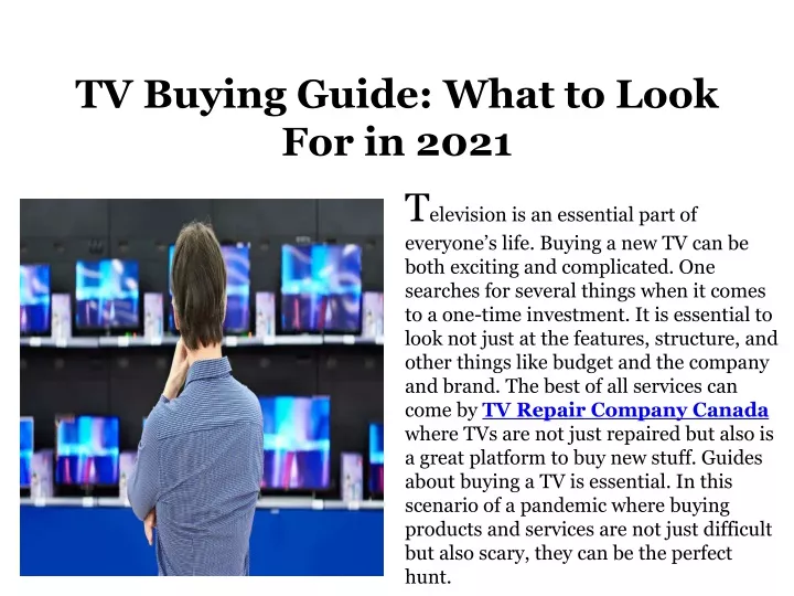 tv buying guide what to look for in 2021