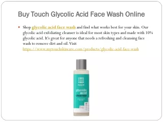 Buy Touch Glycolic Acid Face Wash Online