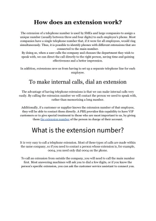 how does an extension work