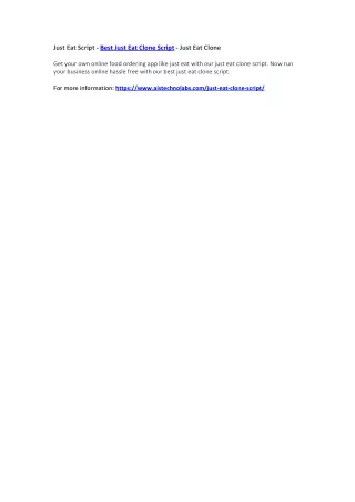just eat script best just eat clone script just