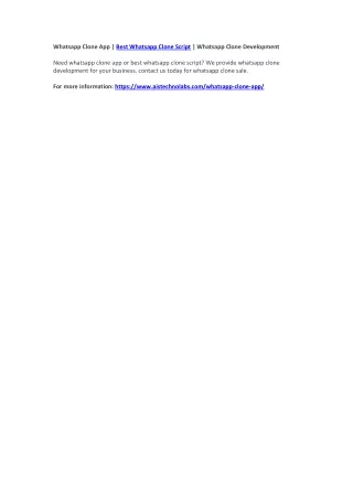 whatsapp clone app best whatsapp clone script