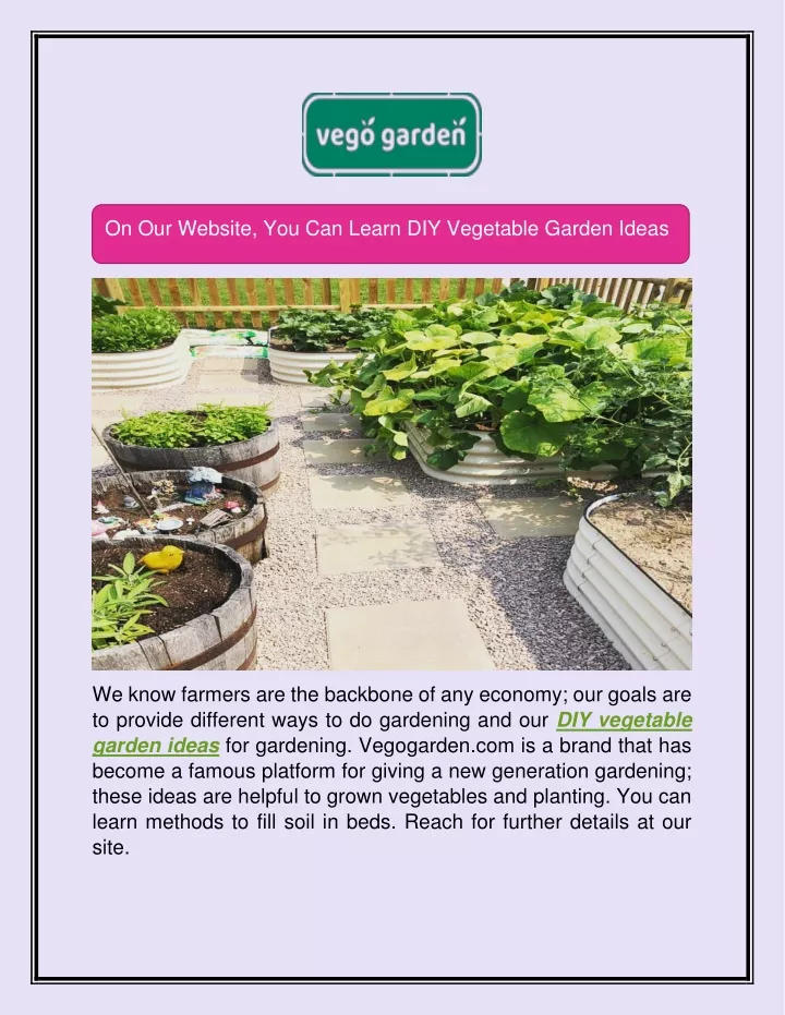on our website you can learn diy vegetable garden