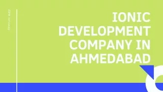 Ionic Development Company in Ahmedabad