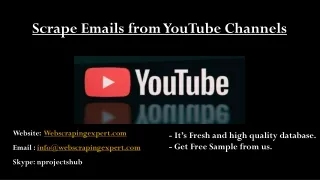 scrape emails from youtube channels