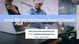 scrape bbb and yelp providers based on category