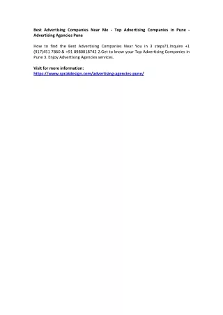 best advertising companies near