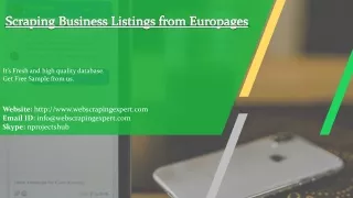 scraping business listings from europages
