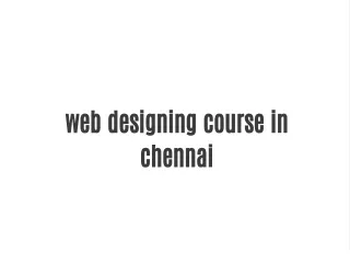 web designing course in chennai