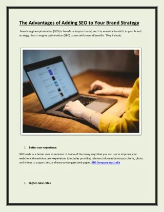 the advantages of adding seo to your brand