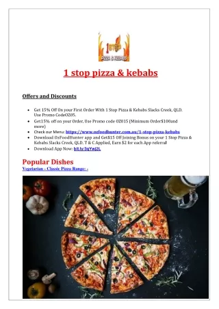 1 stop pizza kebabs offers and discounts