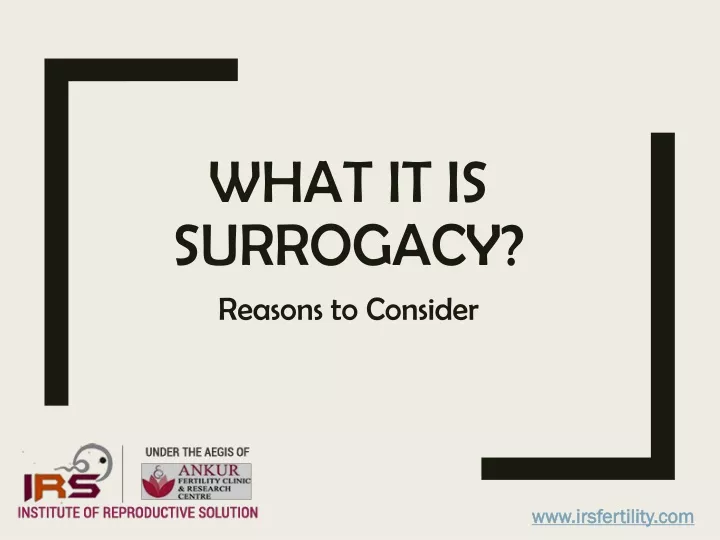 what it is surrogacy