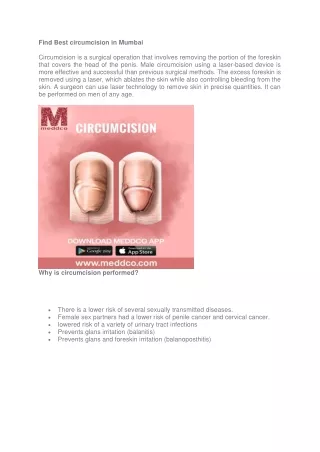 Find Best Circumcision in Mumbai-Meddco