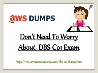 Up-to-Date DBS-C01 Dumps PDF | Confirmed By Our Experts