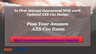 AXS-C01 Dumps PDF - Amazonawsdumps.com
