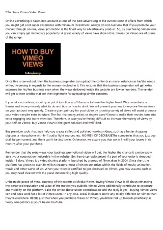 purchase vimeo video views