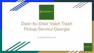 Door-to-Door Valet Trash Pickup Service Georgia
