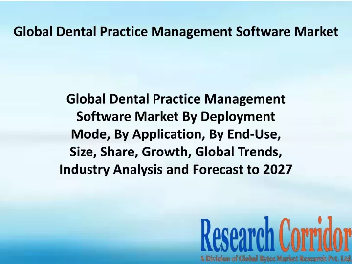 global dental practice management software market