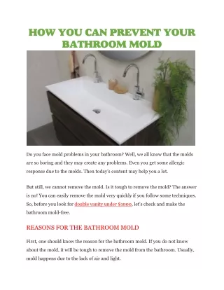 Double vanity under $1000