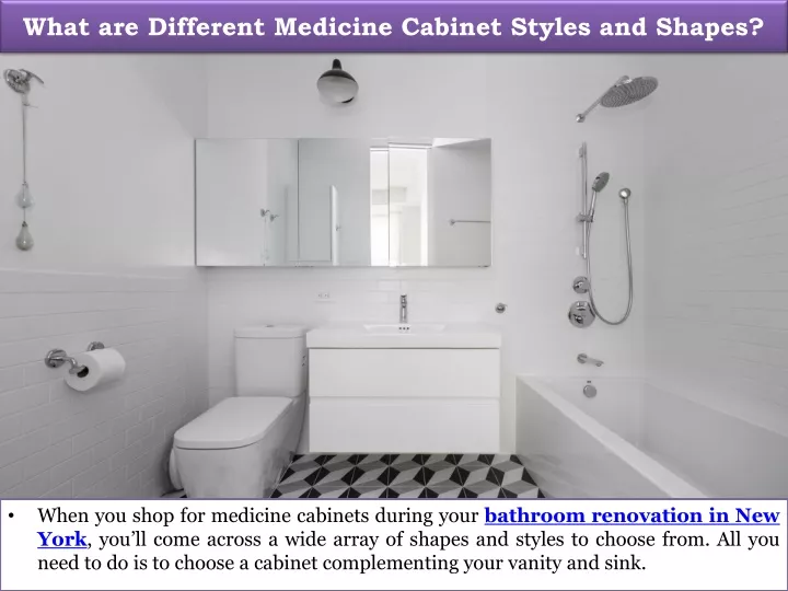 what are different medicine cabinet styles and shapes