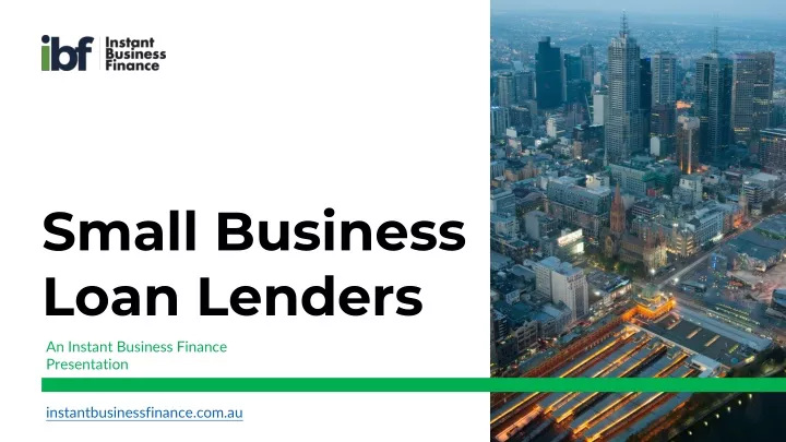small business loan lenders