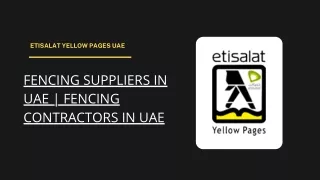 Fencing Suppliers in UAE | Fencing Contractors in UAE