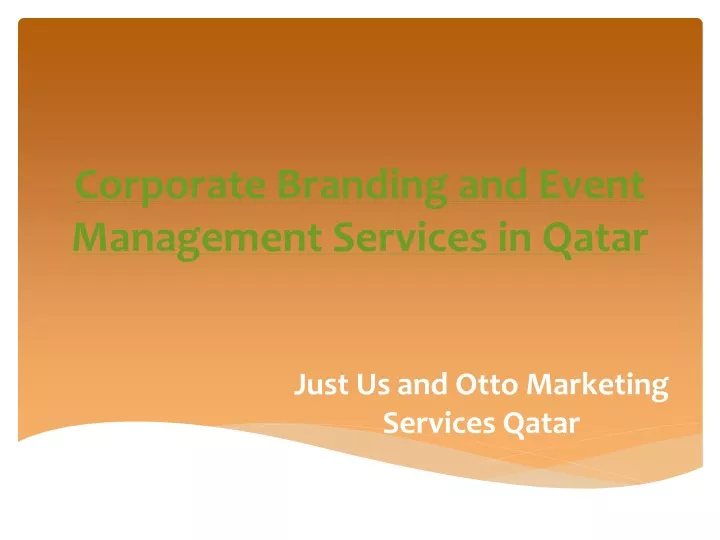 c orporate branding and event management services in qatar