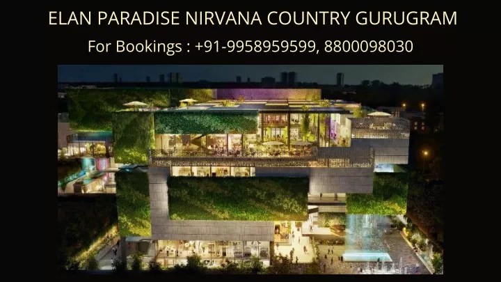 elan paradise nirvana country gurugram