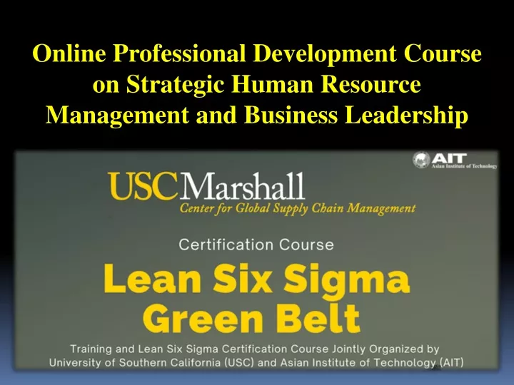 online professional development course