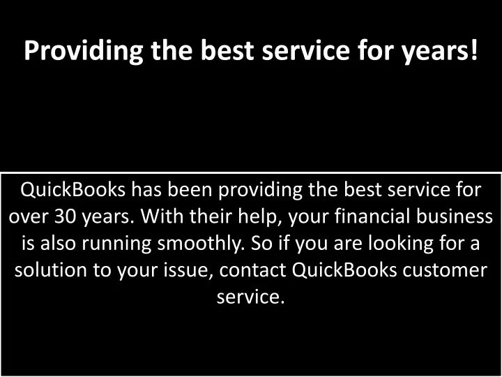 providing the best service for years