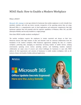 M365 Hack_How to Enable a Modern Workplace