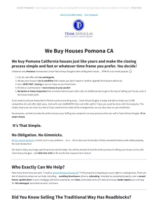 we buy houses pomona ca