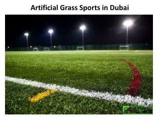 Sports Grass Dubai