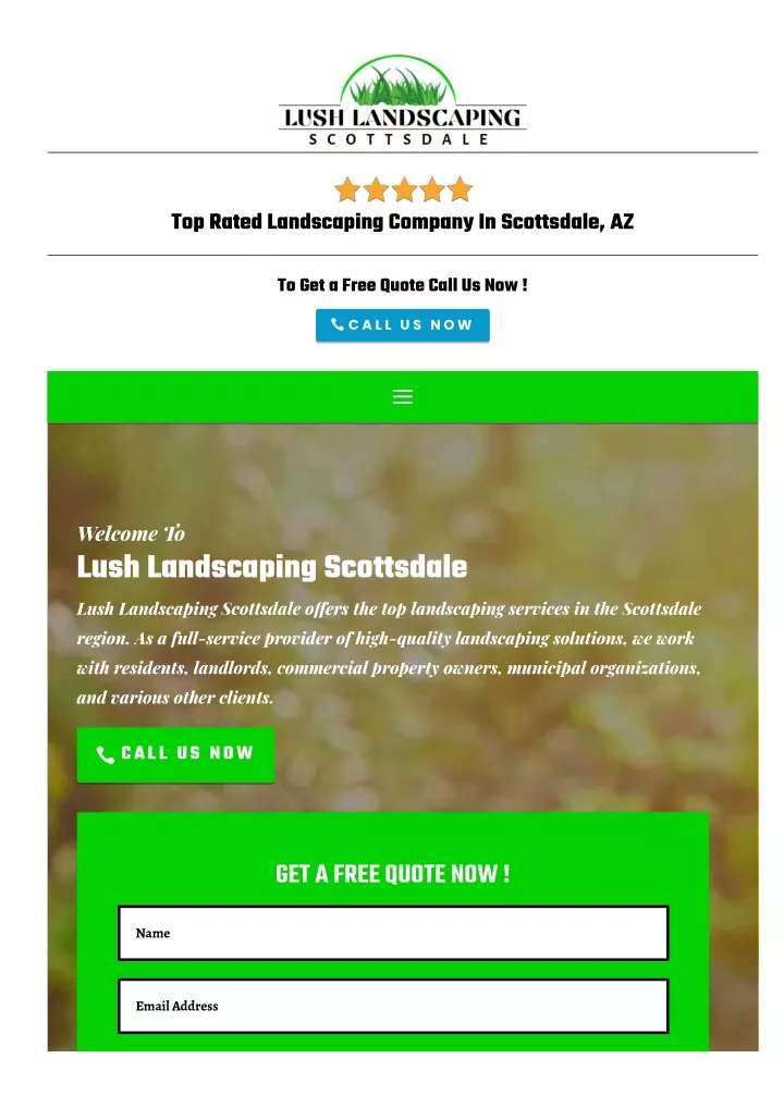 top rated landscaping company in scottsdale az