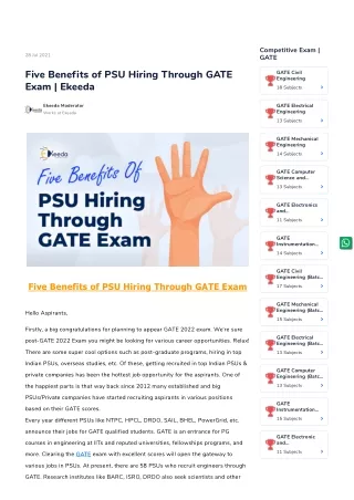 competitive exam gate