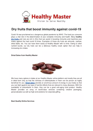 dry fruits that boost immunity against covid