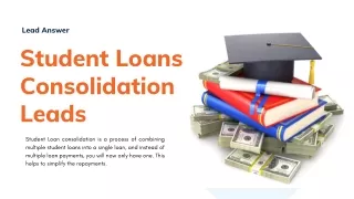 Student Loans Consolidation Leads