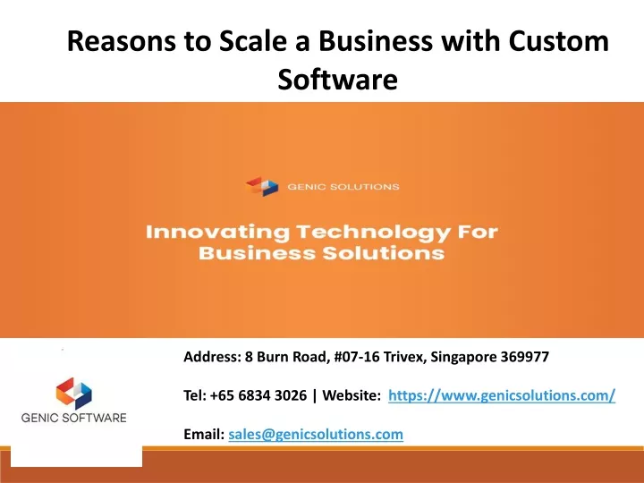 reasons to scale a business with custom software