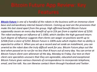 Bitcoin Future App Review