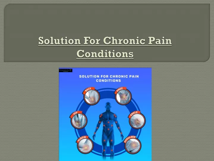 solution for chronic pain conditions