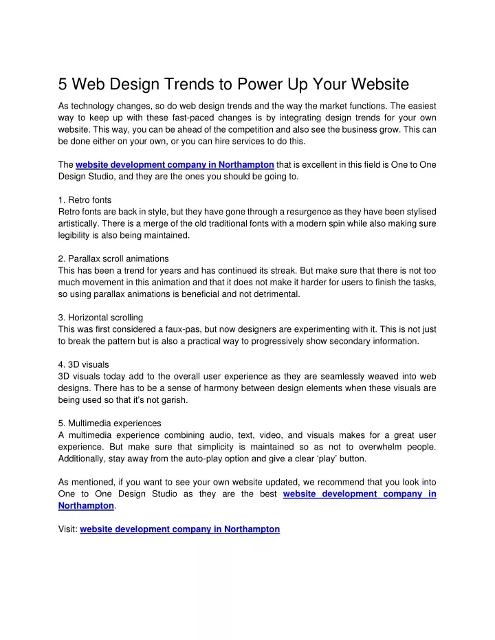 5 web design trends to power up your website