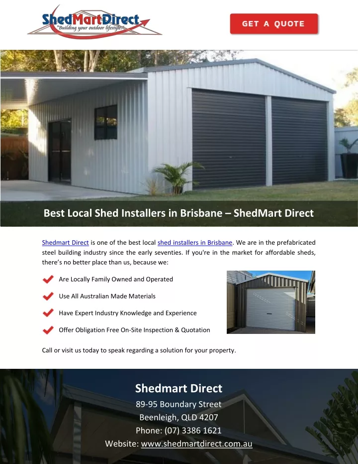 best local shed installers in brisbane shedmart
