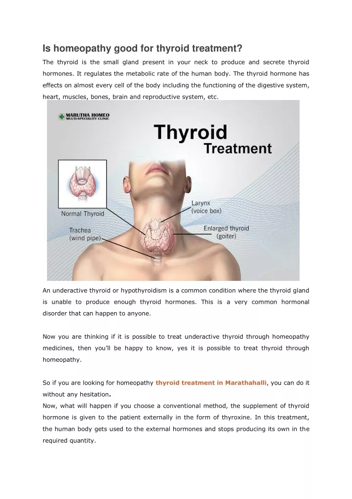 is homeopathy good for thyroid treatment