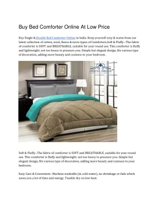 Buy Comforter Online From Rayna Decor