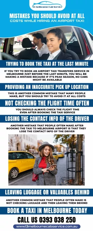 Mistakes You Should Avoid At All Costs While Hiring An Airport Taxi