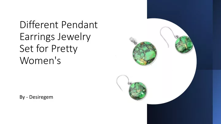 different pendant earrings jewelry set for pretty