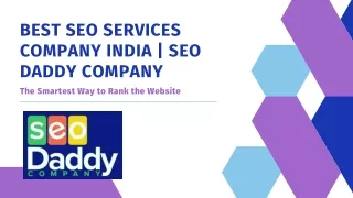 Best SEO Services company India -  SEO Daddy Company