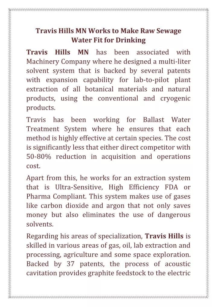 travis hills mn works to make raw sewage water
