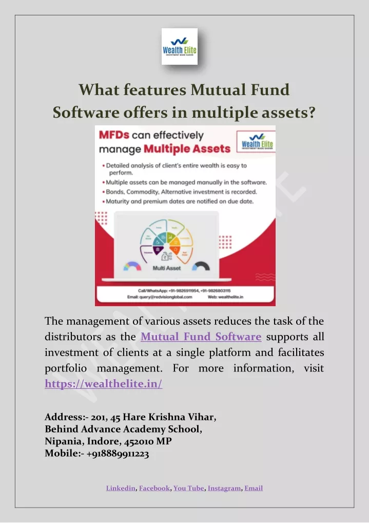 what features mutual fund software offers